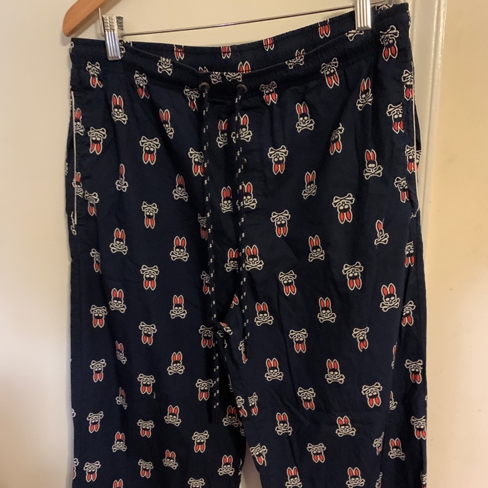 Men’s Psycho Bunny Large Lounge Pants. Navy.